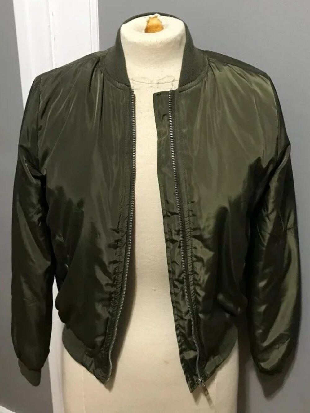 Army Green Bomber Jacket SMALL SWS Streetwear Society